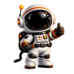 Mascotte astronaute atlinker pouce en l'air